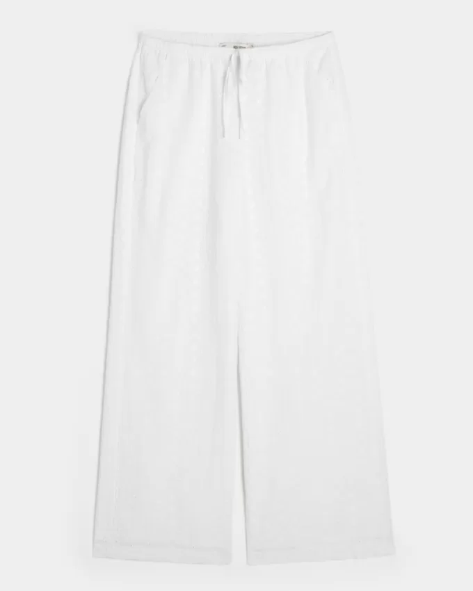 Hollister Ella Eyelet Wide-Leg Pants,Hollister Ella Eyelet Wide-Leg Pants Hollister Ella Eyelet Wide-Leg Pants,Hollister Ella Eyelet Wide-Leg Pants