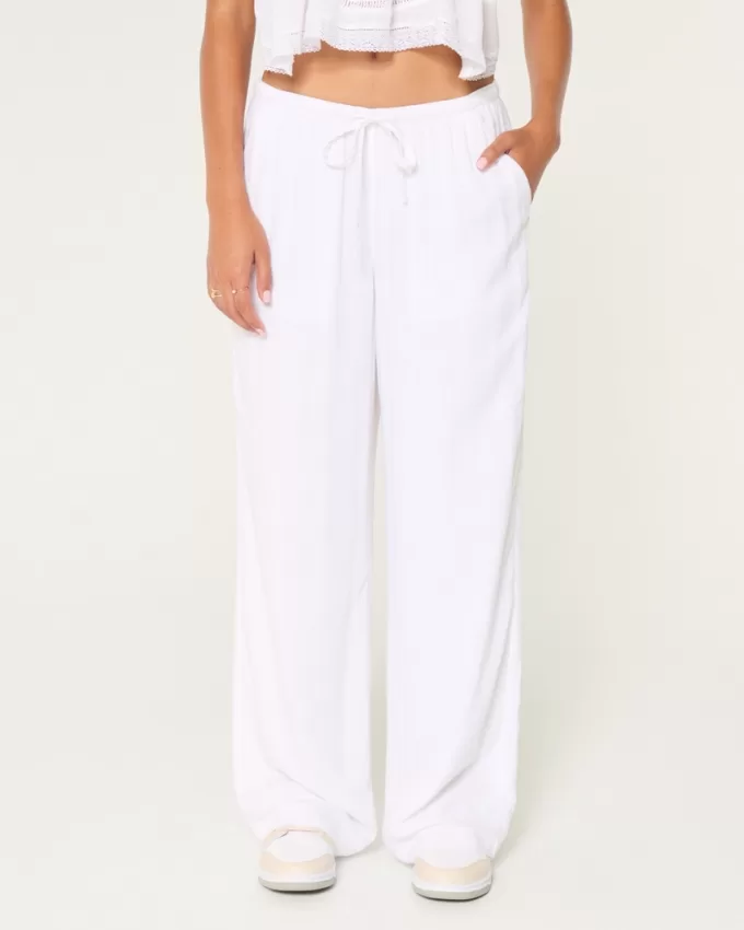 Hollister Ella Pull-On Wide-Leg Pants,Hollister Ella Pull-On Wide-Leg Pants Hollister Ella Pull-On Wide-Leg Pants,Hollister Ella Pull-On Wide-Leg Pants