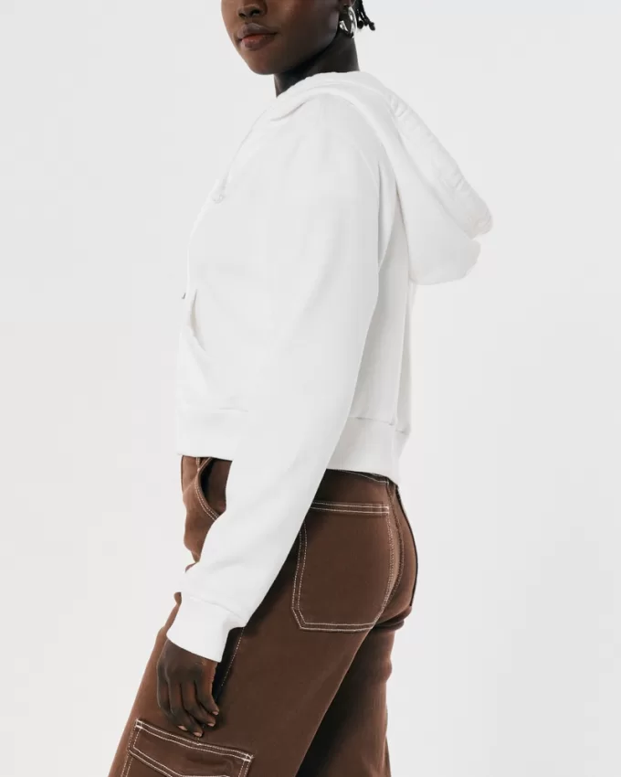 Hollister Feel Good Fleece Mini Zip-Up Hoodie,Hollister Feel Good Fleece Mini Zip-Up Hoodie