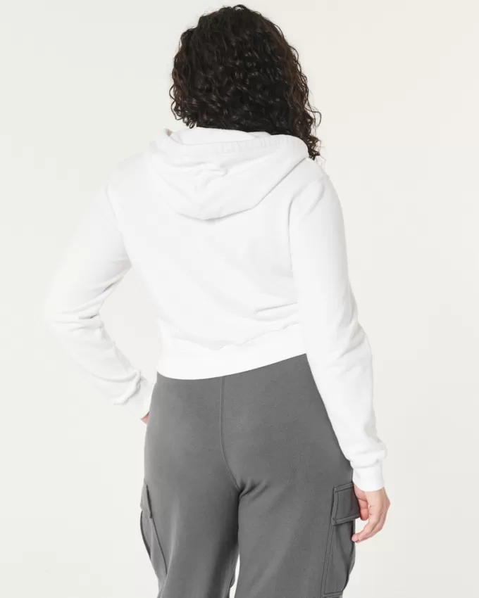 Hollister Feel Good Fleece Mini Zip-Up Hoodie,Hollister Feel Good Fleece Mini Zip-Up Hoodie