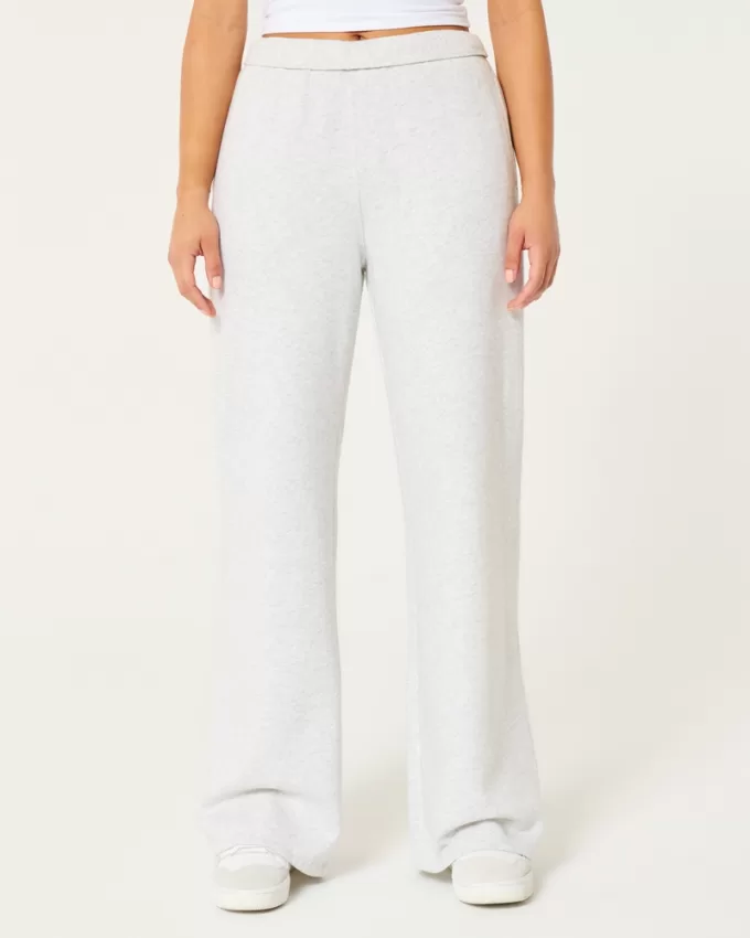 Hollister Feel Good Fleece Wide-Leg Pants,Hollister Feel Good Fleece Wide-Leg Pants