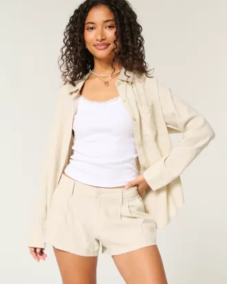 Hollister Livvy Low-Rise Linen-Blend Shorts 3″,Hollister Livvy Low-Rise Linen-Blend Shorts 3″ Hollister Livvy Low-Rise Linen-Blend Shorts 3″,Hollister Livvy Low-Rise Linen-Blend Shorts 3″