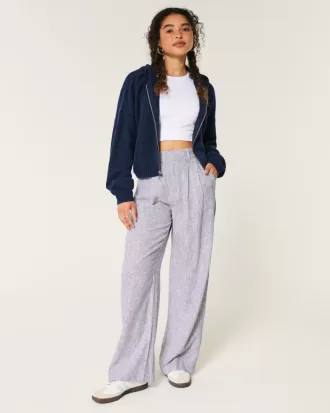 Hollister Livvy Ultra High-Rise Linen-Blend Wide-Leg Pants,Hollister Livvy Ultra High-Rise Linen-Blend Wide-Leg Pants