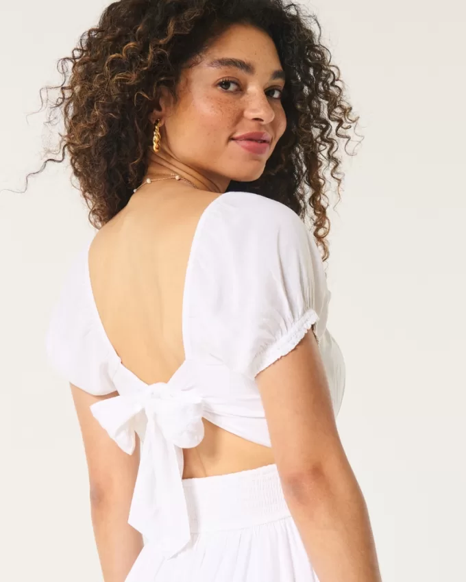 Hollister Saidie Short-Sleeve Tie-Back Midi Dress,Hollister Saidie Short-Sleeve Tie-Back Midi Dress Hollister Saidie Short-Sleeve Tie-Back Midi Dress,Hollister Saidie Short-Sleeve Tie-Back Midi Dress