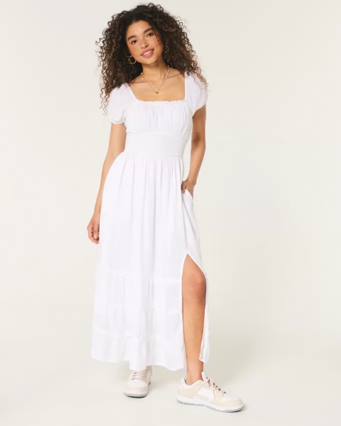 Hollister Saidie Short-Sleeve Tie-Back Midi Dress,Hollister Saidie Short-Sleeve Tie-Back Midi Dress Hollister Saidie Short-Sleeve Tie-Back Midi Dress,Hollister Saidie Short-Sleeve Tie-Back Midi Dress