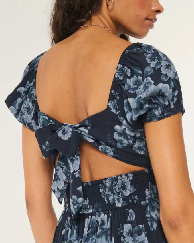 Hollister Saidie Short-Sleeve Tie-Back Midi Dress,Hollister Saidie Short-Sleeve Tie-Back Midi Dress Hollister Saidie Short-Sleeve Tie-Back Midi Dress,Hollister Saidie Short-Sleeve Tie-Back Midi Dress