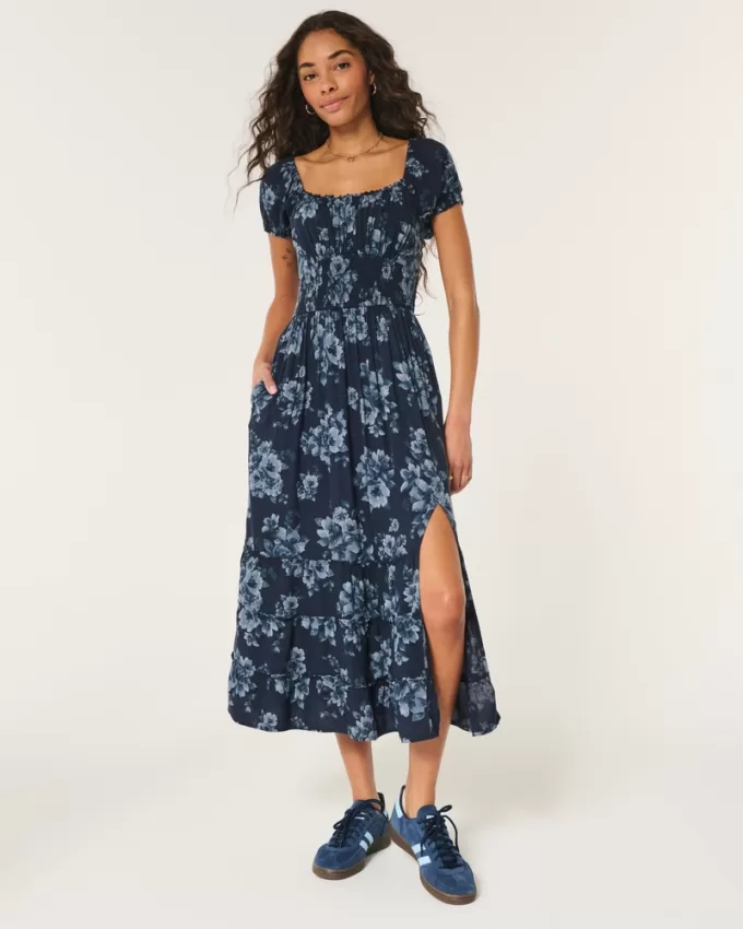 Hollister Saidie Short-Sleeve Tie-Back Midi Dress,Hollister Saidie Short-Sleeve Tie-Back Midi Dress Hollister Saidie Short-Sleeve Tie-Back Midi Dress,Hollister Saidie Short-Sleeve Tie-Back Midi Dress