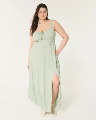 Hollister Sofia Side-Smocked Maxi Dress,Hollister Sofia Side-Smocked Maxi Dress