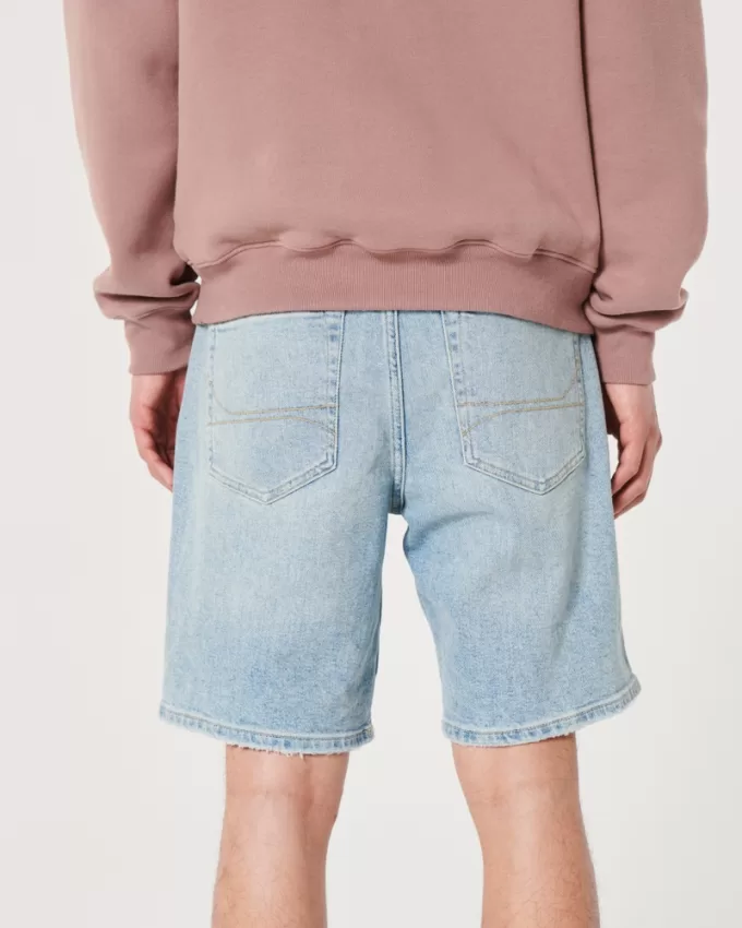 Light Wash Loose Denim Shorts 9″,Light Wash Loose Denim Shorts 9″