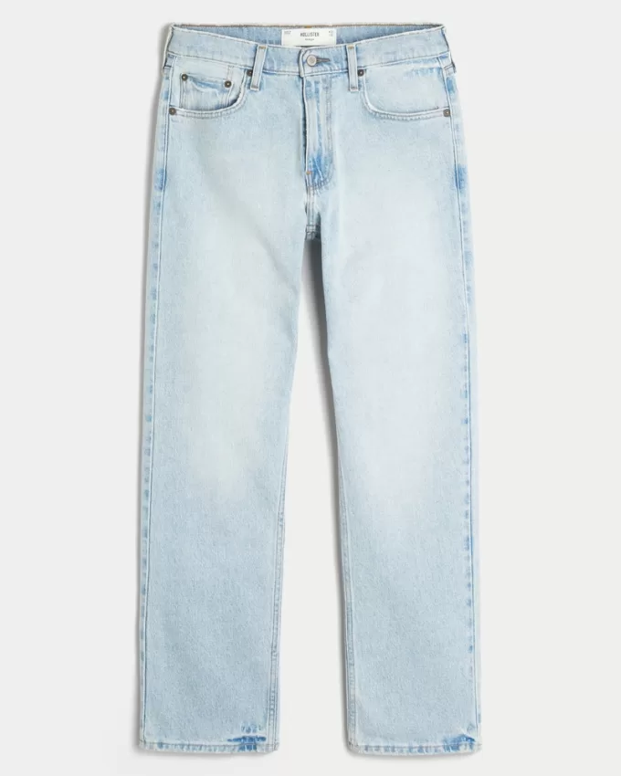 Light Wash Straight Jeans,Light Wash Straight Jeans