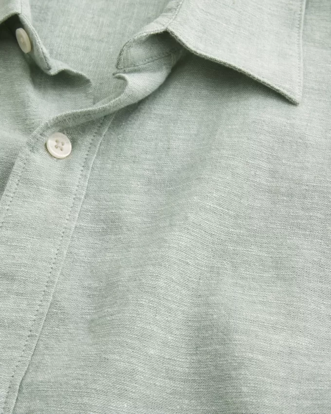 Linen-Blend Button-Through Shirt,Linen-Blend Button-Through Shirt Linen-Blend Button-Through Shirt,Linen-Blend Button-Through Shirt