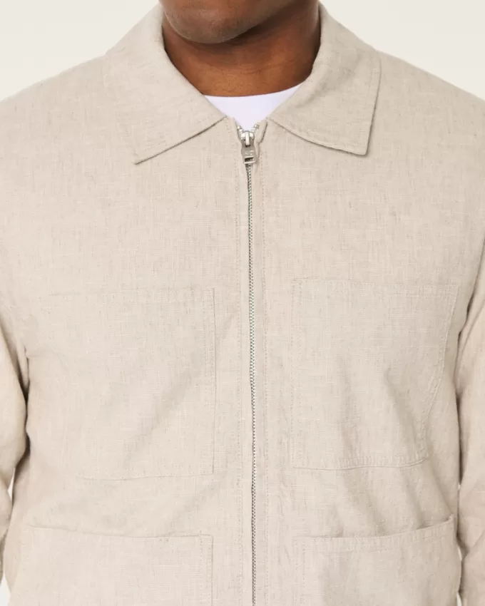 Linen Blend Chore Jacket,Linen Blend Chore Jacket Linen Blend Chore Jacket,Linen Blend Chore Jacket