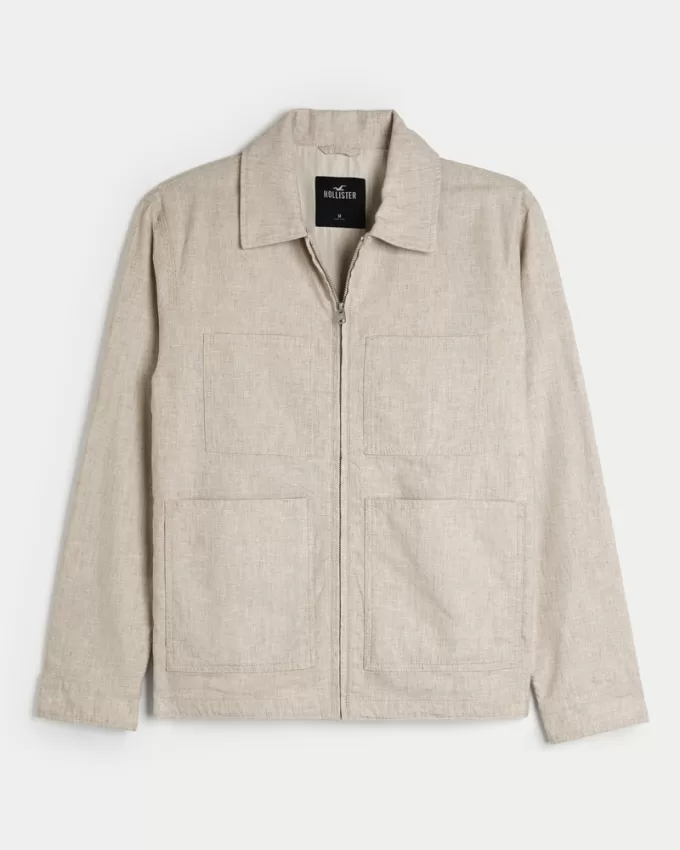 Linen Blend Chore Jacket,Linen Blend Chore Jacket Linen Blend Chore Jacket,Linen Blend Chore Jacket