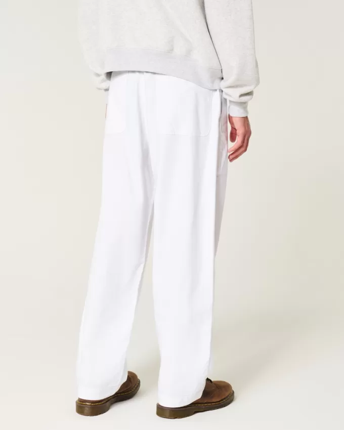 Linen-Blend Flex-Waist Baggy Pants,Linen-Blend Flex-Waist Baggy Pants Linen-Blend Flex-Waist Baggy Pants,Linen-Blend Flex-Waist Baggy Pants