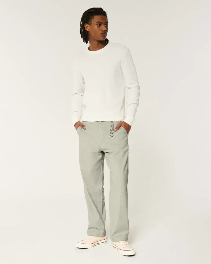 Linen-Blend Flex-Waist Baggy Pants,Linen-Blend Flex-Waist Baggy Pants Linen-Blend Flex-Waist Baggy Pants,Linen-Blend Flex-Waist Baggy Pants
