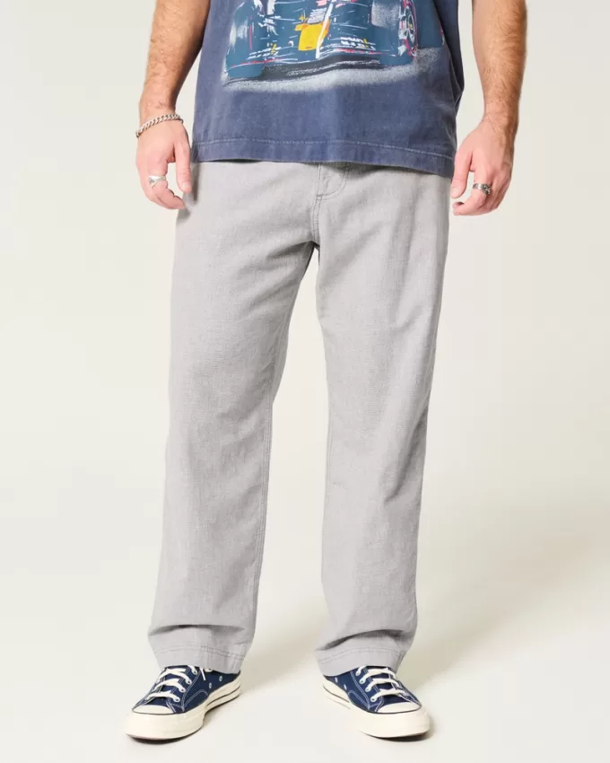 Linen-Blend Flex-Waist Baggy Pants,Linen-Blend Flex-Waist Baggy Pants Linen-Blend Flex-Waist Baggy Pants,Linen-Blend Flex-Waist Baggy Pants