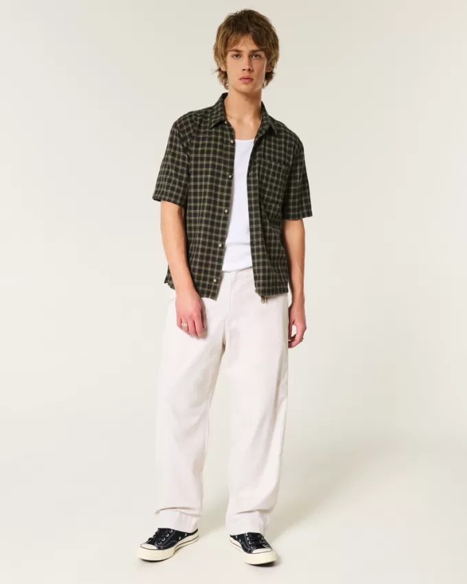 Linen-Blend Flex-Waist Baggy Pants,Linen-Blend Flex-Waist Baggy Pants Linen-Blend Flex-Waist Baggy Pants,Linen-Blend Flex-Waist Baggy Pants