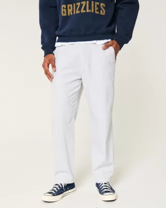 Linen-Blend Loose Pull-On Pants,Linen-Blend Loose Pull-On Pants