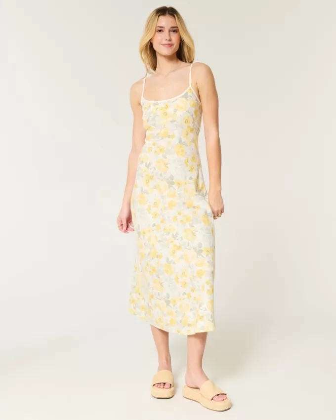 Linen-Blend Open Back Slip Midi Dress,Linen-Blend Open Back Slip Midi Dress Linen-Blend Open Back Slip Midi Dress,Linen-Blend Open Back Slip Midi Dress