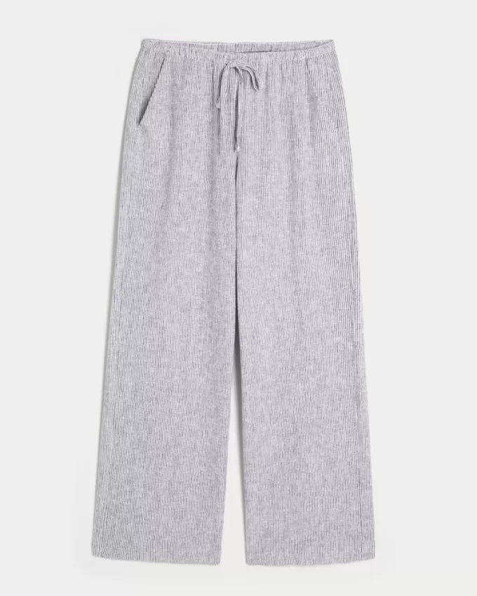 Linen-Blend Pull-On Baggy Pants,Linen-Blend Pull-On Baggy Pants Linen-Blend Pull-On Baggy Pants,Linen-Blend Pull-On Baggy Pants