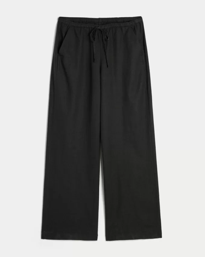 Linen-Blend Pull-On Baggy Pants,Linen-Blend Pull-On Baggy Pants Linen-Blend Pull-On Baggy Pants,Linen-Blend Pull-On Baggy Pants