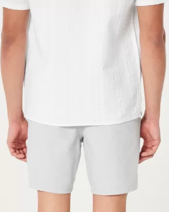 Linen-Blend Pull-On Shorts 7″,Linen-Blend Pull-On Shorts 7″