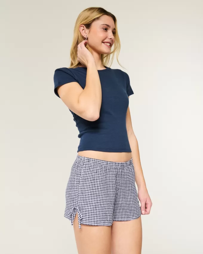 Linen-Blend Side Bow Soft Shorts,Linen-Blend Side Bow Soft Shorts Linen-Blend Side Bow Soft Shorts,Linen-Blend Side Bow Soft Shorts