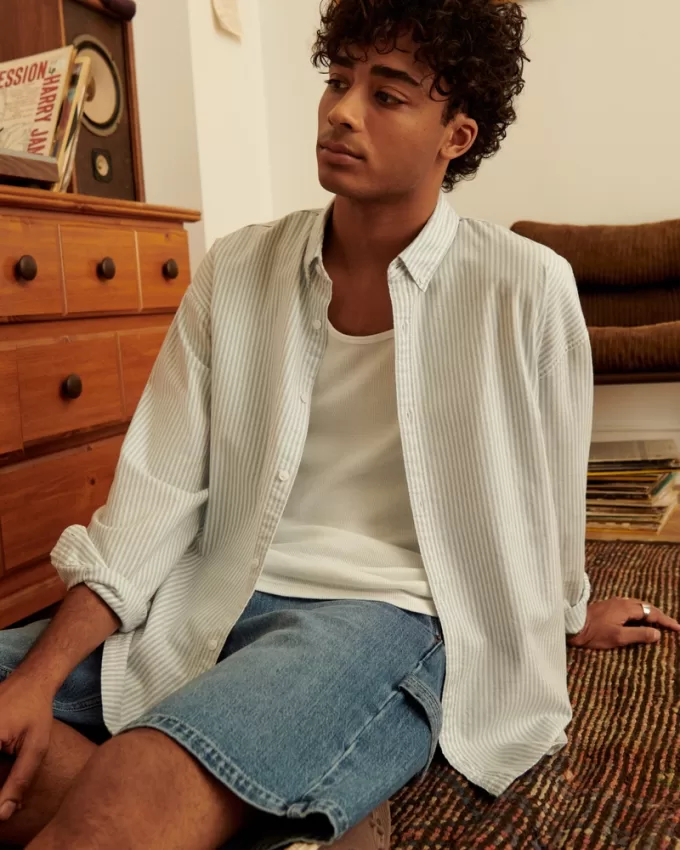 Long-Sleeve Baggy Oxford Shirt,Long-Sleeve Baggy Oxford Shirt Long-Sleeve Baggy Oxford Shirt,Long-Sleeve Baggy Oxford Shirt