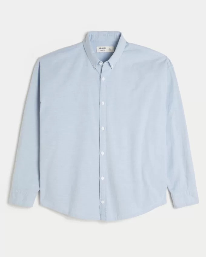 Long-Sleeve Baggy Oxford Shirt,Long-Sleeve Baggy Oxford Shirt Long-Sleeve Baggy Oxford Shirt,Long-Sleeve Baggy Oxford Shirt
