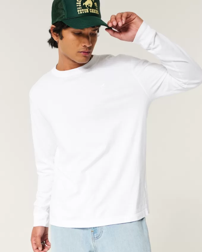 Long-Sleeve Cotton Crew T-Shirt,Long-Sleeve Cotton Crew T-Shirt Long-Sleeve Cotton Crew T-Shirt,Long-Sleeve Cotton Crew T-Shirt