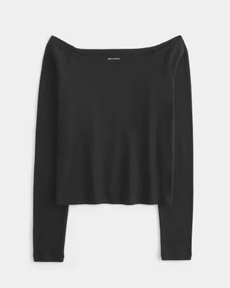 Long-Sleeve Off-the-Shoulder Top,Long-Sleeve Off-the-Shoulder Top Long-Sleeve Off-the-Shoulder Top,Long-Sleeve Off-the-Shoulder Top