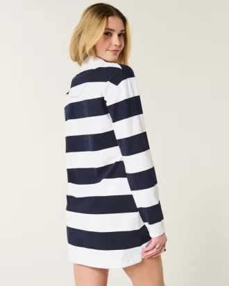 Long-Sleeve Rugby Mini Dress,Long-Sleeve Rugby Mini Dress