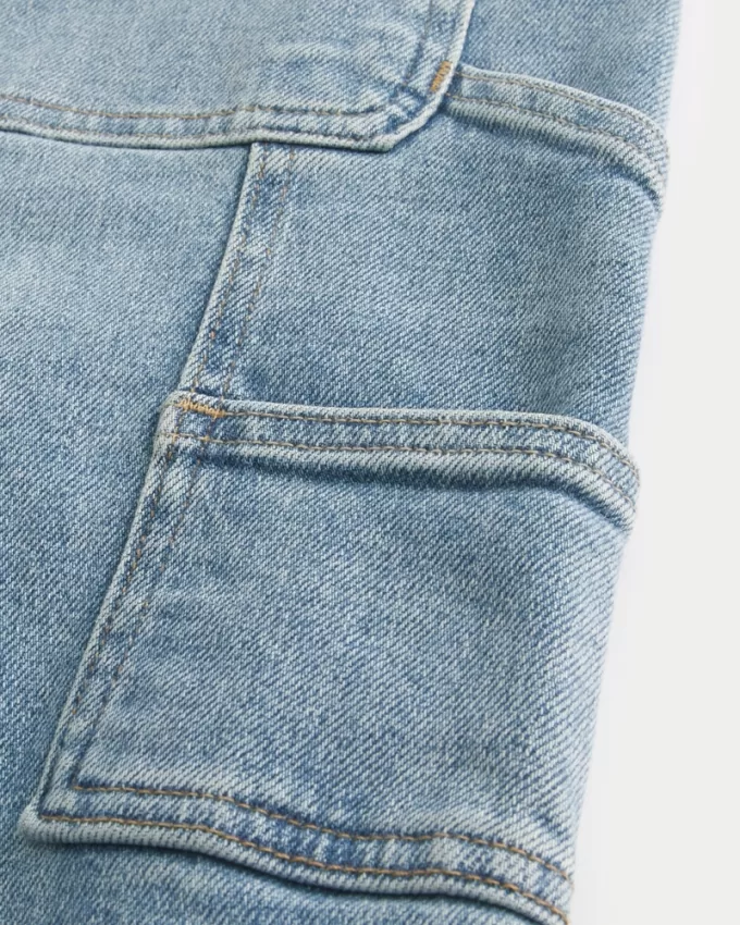 Loose Medium Wash Carpenter Jeans,Loose Medium Wash Carpenter Jeans