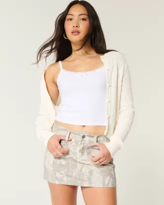 Low-Rise Camo Twill Mini Skort,Low-Rise Camo Twill Mini Skort