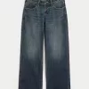 Low-Rise Dark Wash Baggy Jeans,Low-Rise Dark Wash Baggy Jeans