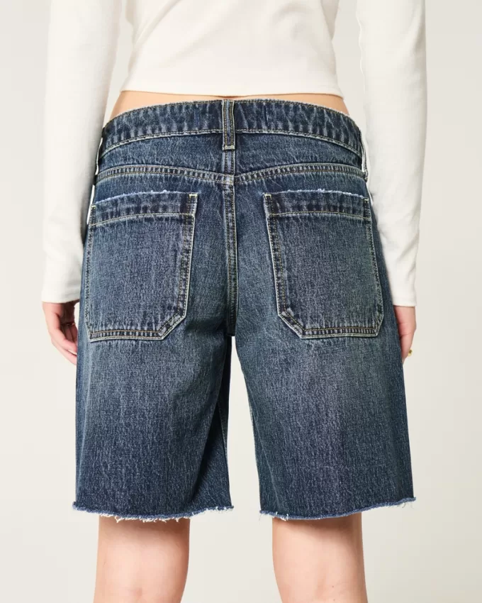 Low-Rise Dark Wash Baggy Jort,Low-Rise Dark Wash Baggy Jort Low-Rise Dark Wash Baggy Jort,Low-Rise Dark Wash Baggy Jort