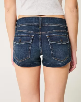 Low-Rise Dark Wash Denim Shortie Shorts,Low-Rise Dark Wash Denim Shortie Shorts Low-Rise Dark Wash Denim Shortie Shorts,Low-Rise Dark Wash Denim Shortie Shorts