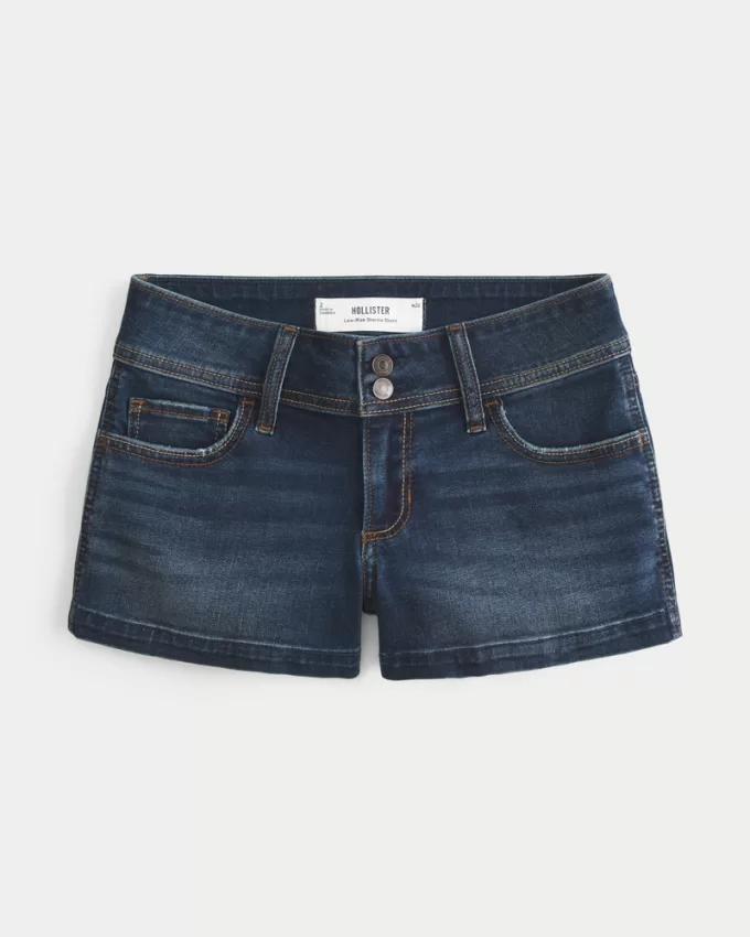 Low-Rise Dark Wash Denim Shortie Shorts,Low-Rise Dark Wash Denim Shortie Shorts Low-Rise Dark Wash Denim Shortie Shorts,Low-Rise Dark Wash Denim Shortie Shorts