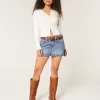 Low-Rise Denim Mini Skort,Low-Rise Denim Mini Skort Low-Rise Denim Mini Skort,Low-Rise Denim Mini Skort
