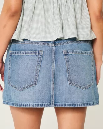 Low-Rise Denim Mini Skort,Low-Rise Denim Mini Skort Low-Rise Denim Mini Skort,Low-Rise Denim Mini Skort