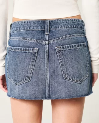 Low-Rise Denim Mini Skort,Low-Rise Denim Mini Skort