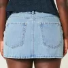 Low-Rise Denim Mini Skort,Low-Rise Denim Mini Skort