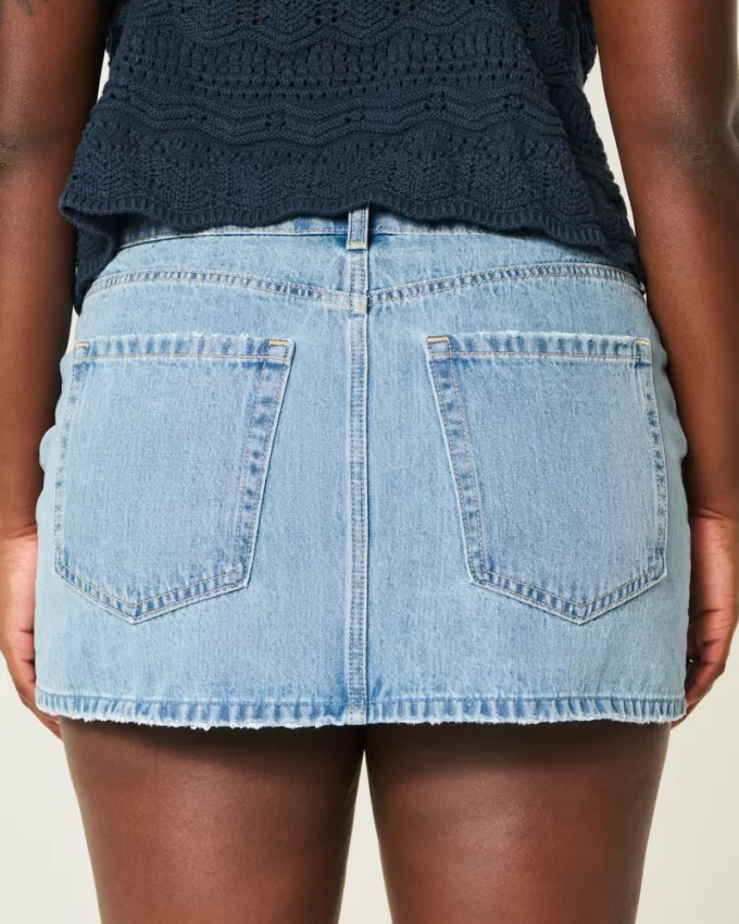 Low-Rise Denim Mini Skort,Low-Rise Denim Mini Skort