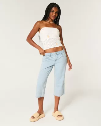 Low-Rise Light Wash Capri Jeans,Low-Rise Light Wash Capri Jeans Low-Rise Light Wash Capri Jeans,Low-Rise Light Wash Capri Jeans