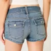 Low-Rise Light Wash Denim Shortie Shorts,Low-Rise Light Wash Denim Shortie Shorts Low-Rise Light Wash Denim Shortie Shorts,Low-Rise Light Wash Denim Shortie Shorts