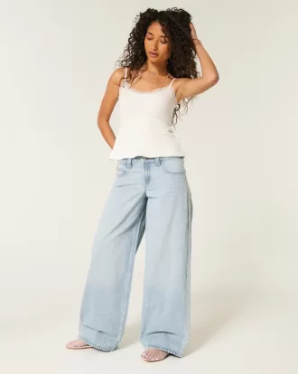 Low-Rise Light Wash Lace Stripe Super Baggy Jeans,Low-Rise Light Wash Lace Stripe Super Baggy Jeans Low-Rise Light Wash Lace Stripe Super Baggy Jeans,Low-Rise Light Wash Lace Stripe Super Baggy Jeans