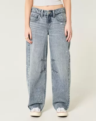 Low-Rise Light Wash Paint Splatter Barrel Jeans,Low-Rise Light Wash Paint Splatter Barrel Jeans Low-Rise Light Wash Paint Splatter Barrel Jeans,Low-Rise Light Wash Paint Splatter Barrel Jeans