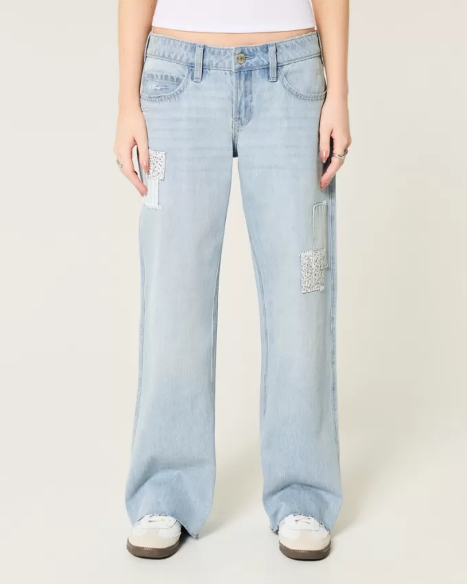 Low-Rise Light Wash Patchwork Baggy Jeans,Low-Rise Light Wash Patchwork Baggy Jeans Low-Rise Light Wash Patchwork Baggy Jeans,Low-Rise Light Wash Patchwork Baggy Jeans