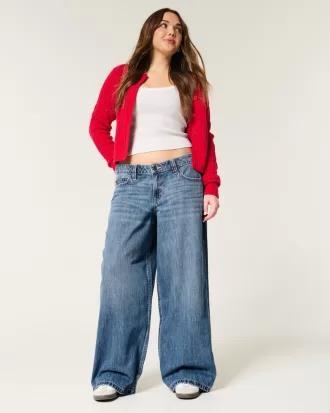 Low-Rise Medium Wash Cherry Embroidered Super Baggy Jeans,Low-Rise Medium Wash Cherry Embroidered Super Baggy Jeans Low-Rise Medium Wash Cherry Embroidered Super Baggy Jeans,Low-Rise Medium Wash Cherry Embroidered Super Baggy Jeans