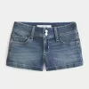 Low-Rise Medium Wash Denim Shortie Shorts,Low-Rise Medium Wash Denim Shortie Shorts Low-Rise Medium Wash Denim Shortie Shorts,Low-Rise Medium Wash Denim Shortie Shorts